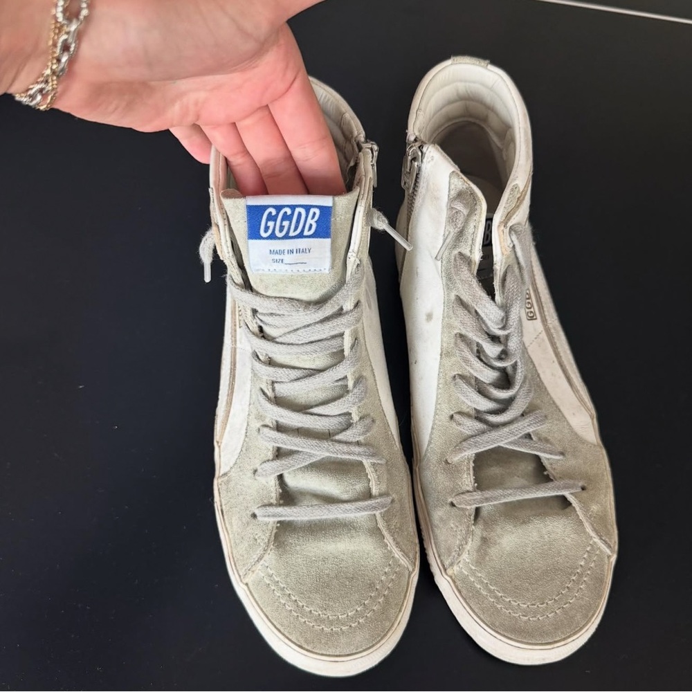 GGDB High-Top Sneakers in Gray and White - Picture 3 of 4